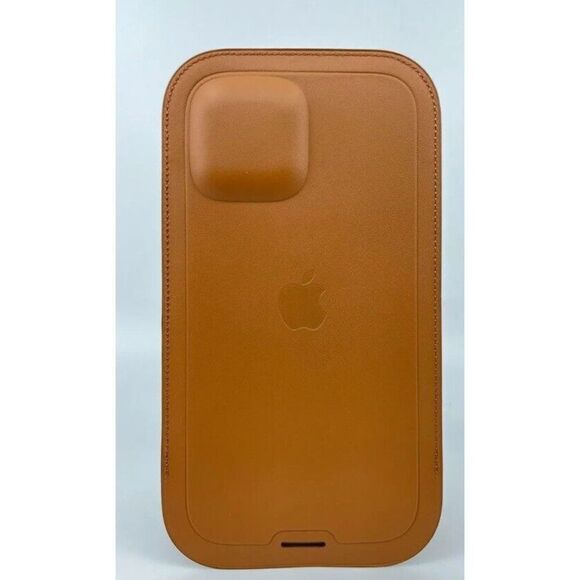 Apple iPhone 12 / 12 Pro A2502 Saddle Brown Leather Sleeve Case - Picture 4 of 5